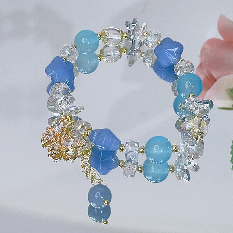 Sparkling Butterfly Bracelet with Dopamine Glass Beads