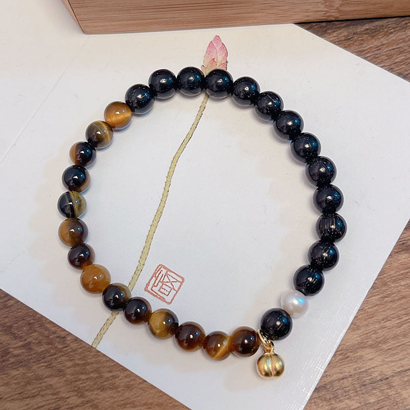 Natural Tiger Eye Yellow Tower Crystal Bracelet