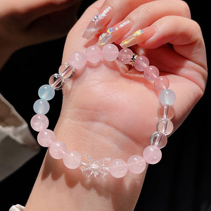 Red Strawberry Crystal Sunstone DIY Bracelet