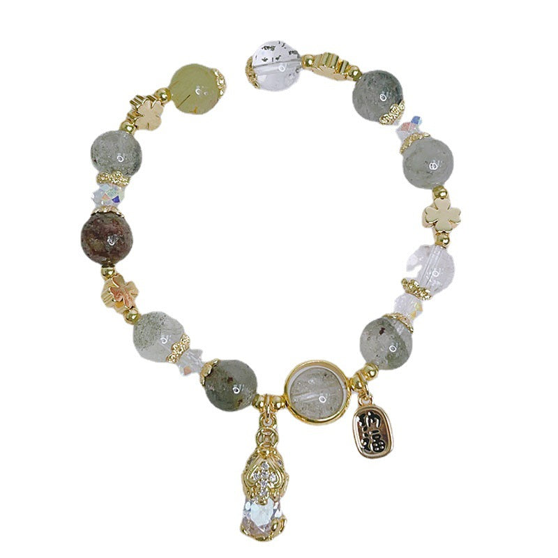 Luckystone Natural Crystal Pixiu Bracelet