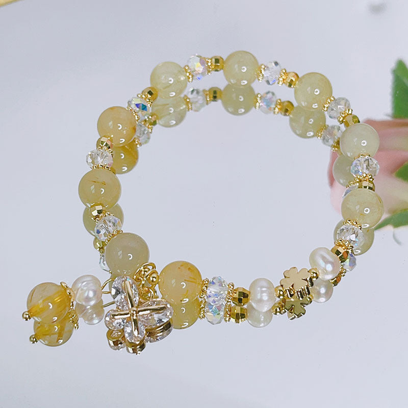 Luckystone Natural Crystal Pixiu Bracelet