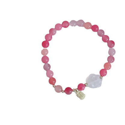 Sweet Colorful Agate Bead Bracelet for Girls