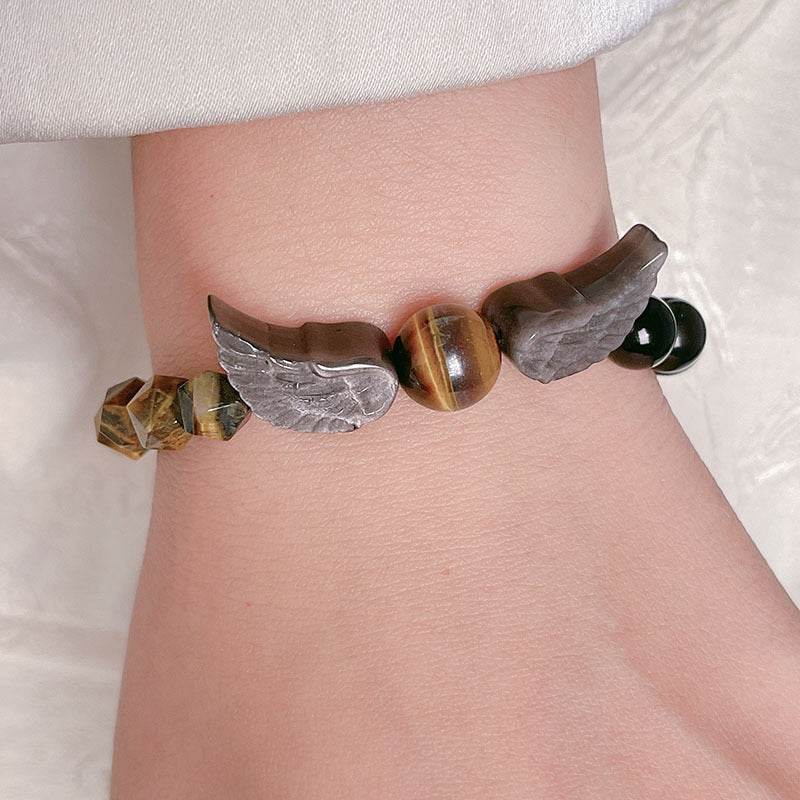 Natural Silver Eye Tiger Stone Bracelet for Couples