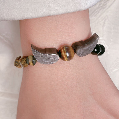 Natural Silver Eye Tiger Stone Bracelet for Couples