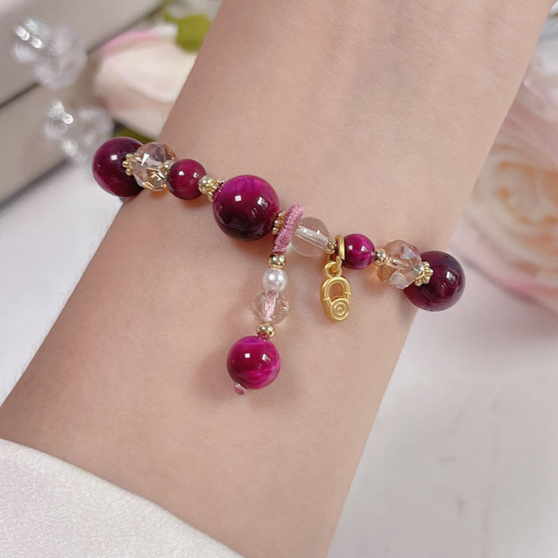 Vintage Tiger Eye Bead Bracelet for Women