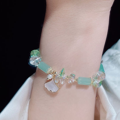 Cute Crystal Bracelet with Star and Flower Charms