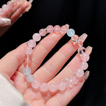 Red Strawberry Crystal Sunstone DIY Bracelet