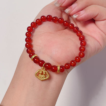 Unique Red Agate Bracelet for Chinese New Year