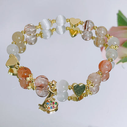 Luckystone Natural Crystal Pixiu Bracelet