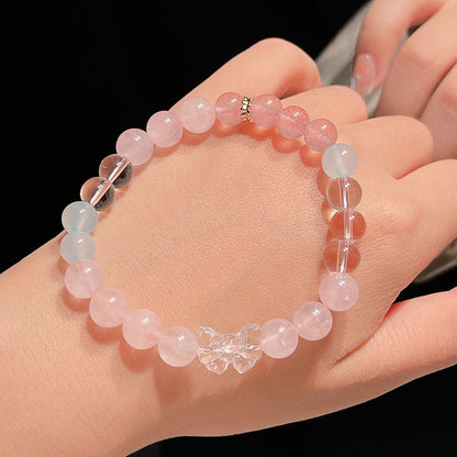 Red Strawberry Crystal Sunstone DIY Bracelet