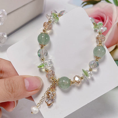 Strawberry Crystal Good Luck Bracelet