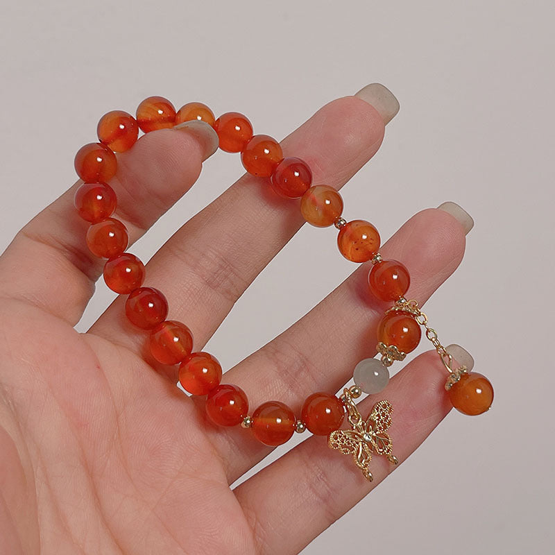 Unique Red Agate Bracelet for Chinese New Year