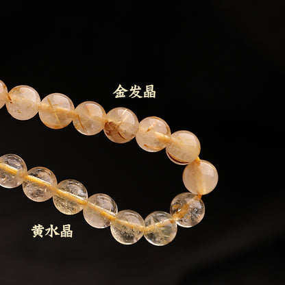 Natural blonde crystal gold and silver full warehouse crystal bracelet