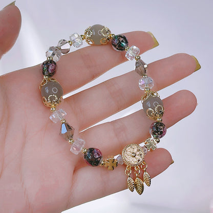 Natural Stone Crystal Beaded Bracelet