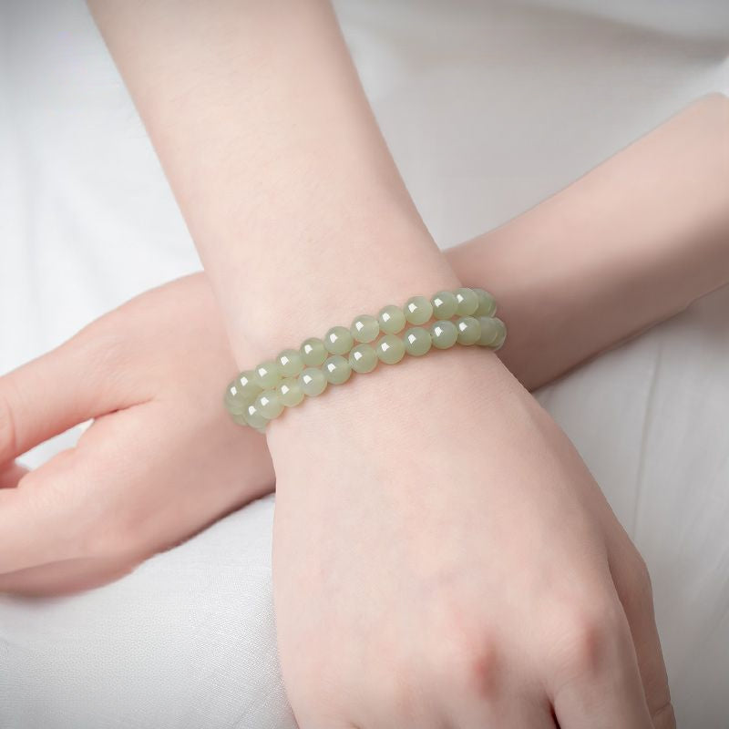 Natural Hotan jade Bingqing water material bracelet