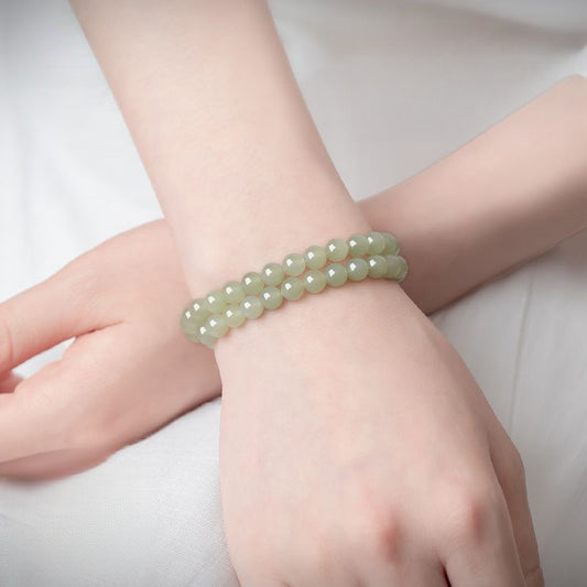 Natural Hotan jade Bingqing water material bracelet