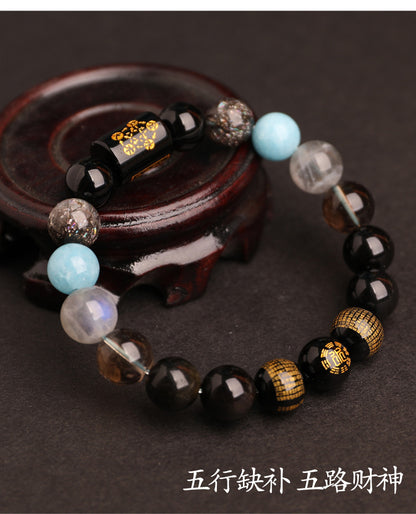 Water Elemental-Natural Crystal Multi-Treasure Bracelet