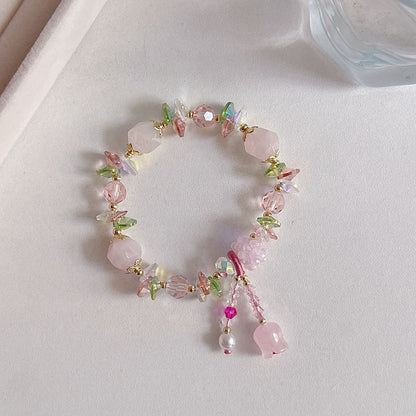 Natural Crystal Fox Lucky Grass Bracelet