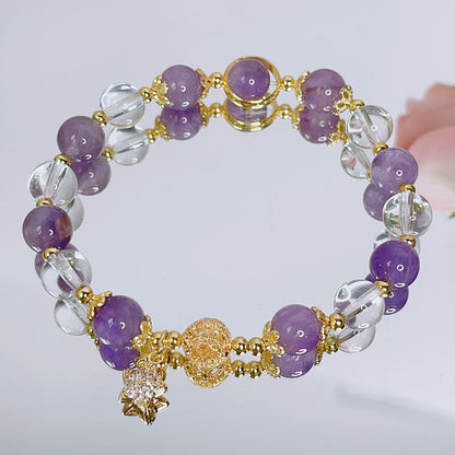 Luckystone Natural Crystal Pixiu Bracelet