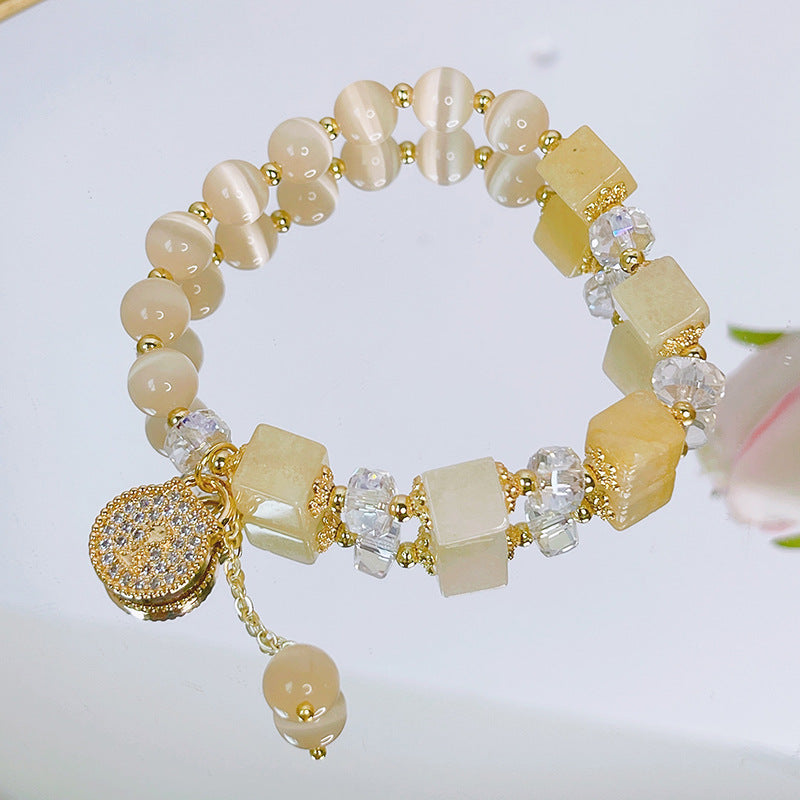 Fresh Crystal Bracelet with Unique Design