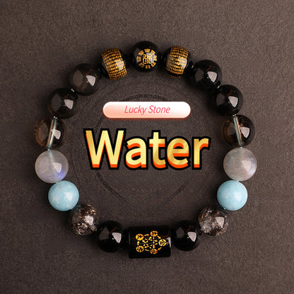 Water Elemental-Natural Crystal Multi-Treasure Bracelet