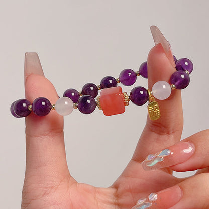 Purple Crystal Bracelet for Women - Elegant Design