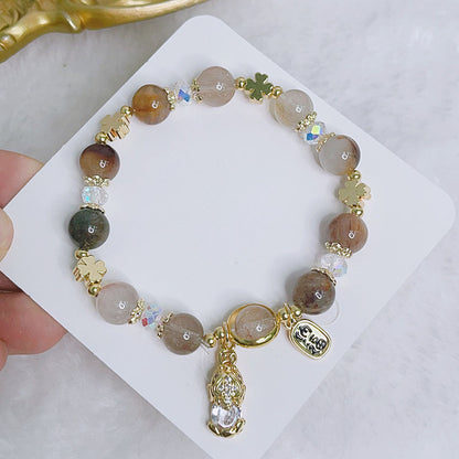 Luckystone Natural Crystal Pixiu Bracelet