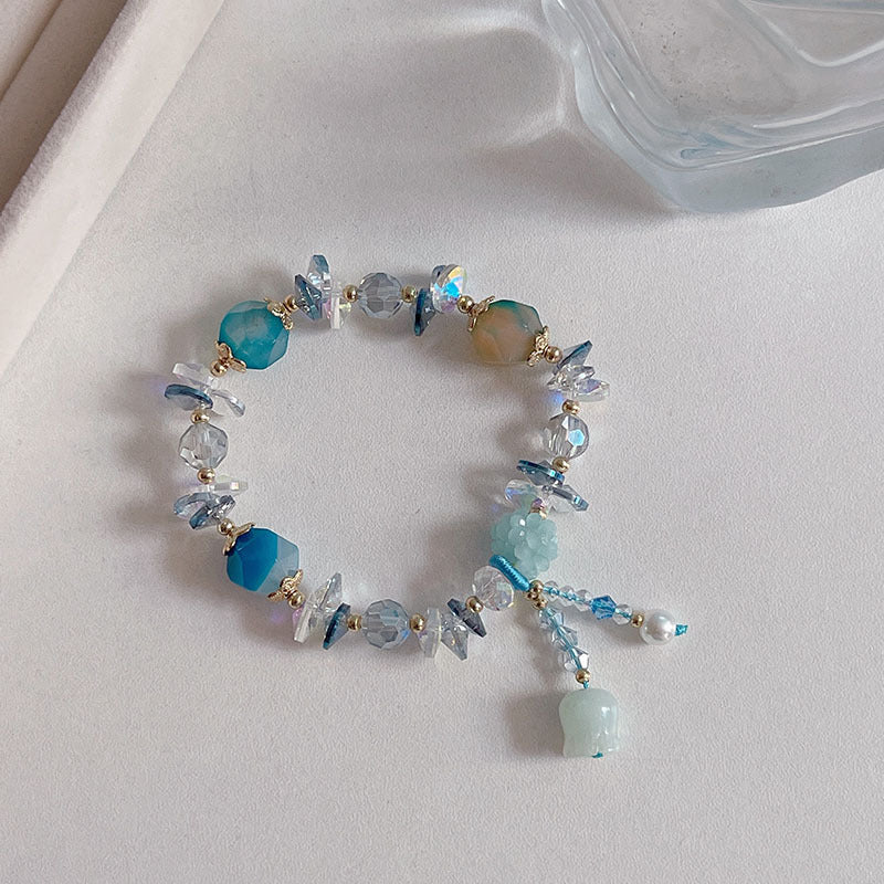 Natural Crystal Fox Lucky Grass Bracelet