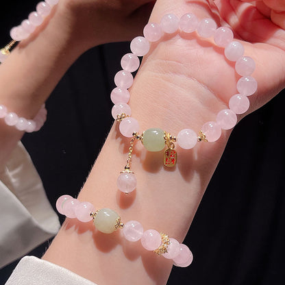 Natural Pink Crystal Bracelet