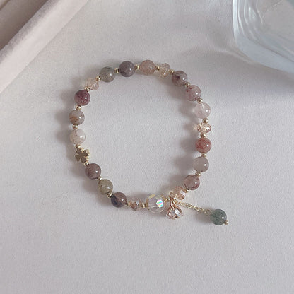 Natural Crystal Fox Lucky Grass Bracelet