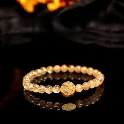 Natural blonde crystal gold and silver full warehouse crystal bracelet