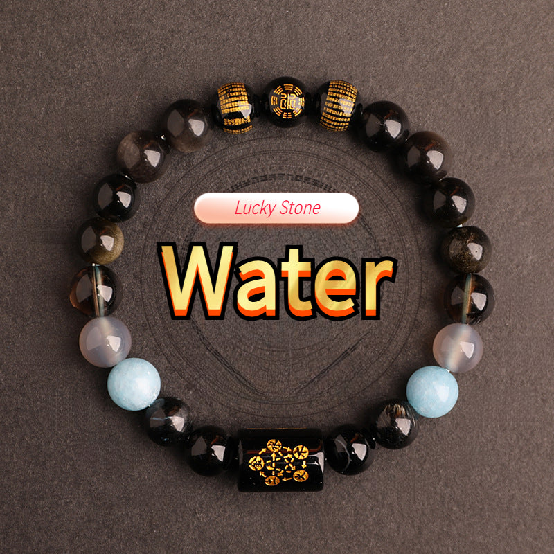 Water Elemental-Natural Crystal Multi-Treasure Bracelet