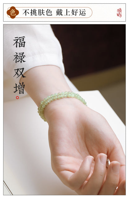 Natural Hotan jade Bingqing water material bracelet