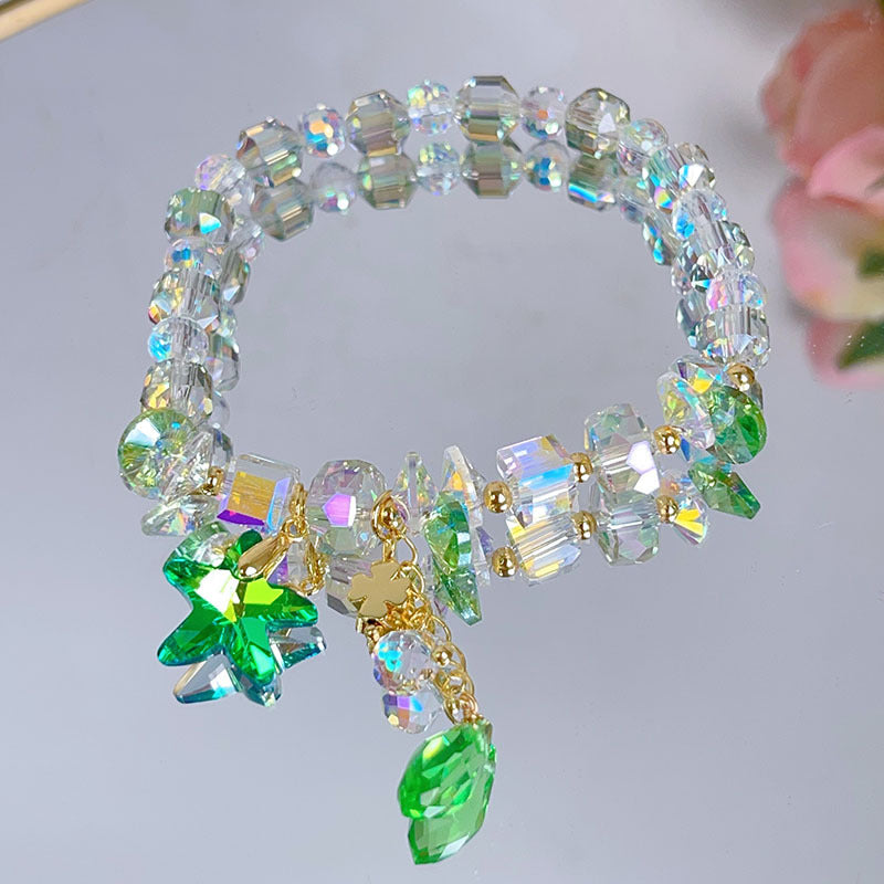 Sparkling Star Bracelet with Various Faceted Crystal Beads