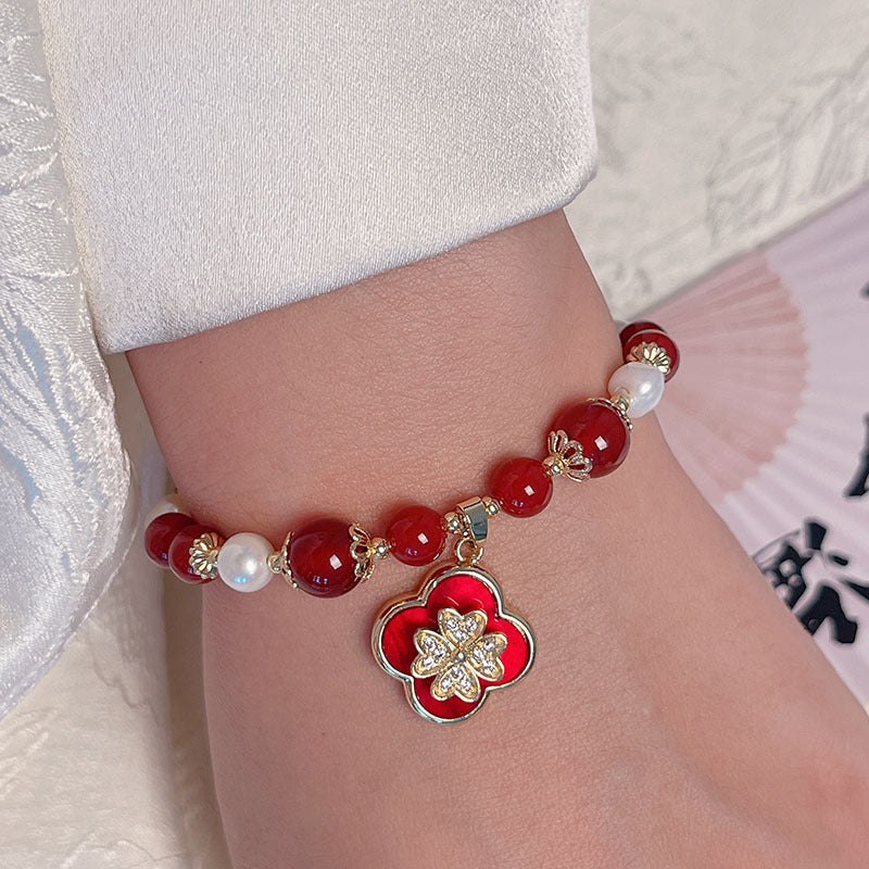 Unique Red Agate Bracelet for Chinese New Year