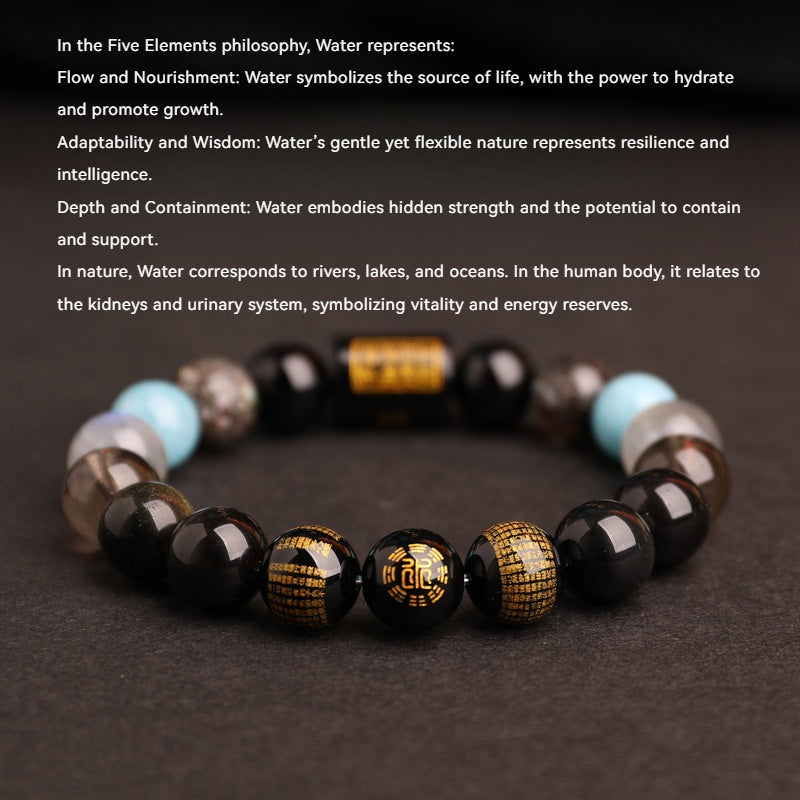 Water Elemental-Natural Crystal Multi-Treasure Bracelet