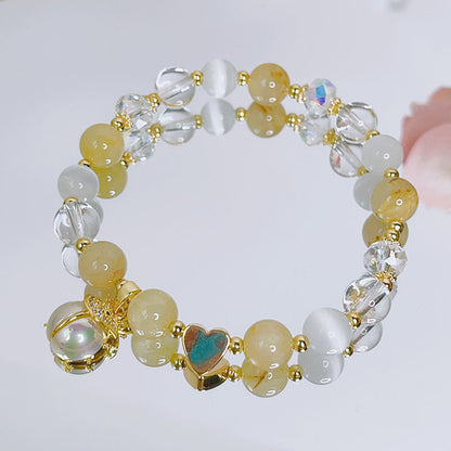 Luckystone Natural Crystal Pixiu Bracelet