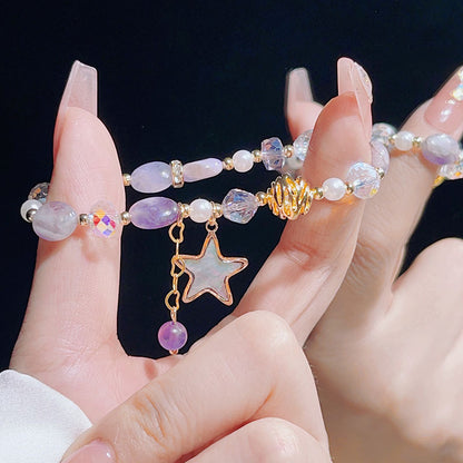 Cute Natural Stone Beaded Bracelet for Women