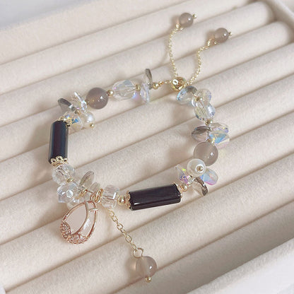 Elegant Tulip Perfume Drop Pendant Bracelet