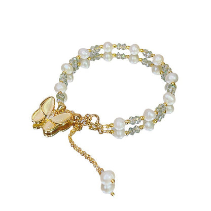 Cat's Eye Stone Butterfly Bracelet for Women