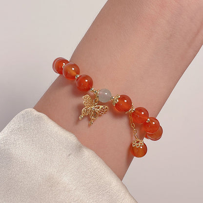 Unique Red Agate Bracelet for Chinese New Year