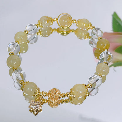 Luckystone Natural Crystal Pixiu Bracelet