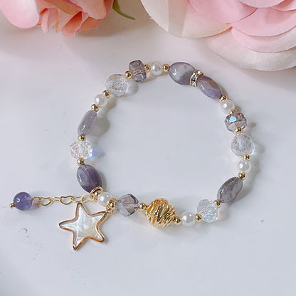 Cute Natural Stone Beaded Bracelet for Women