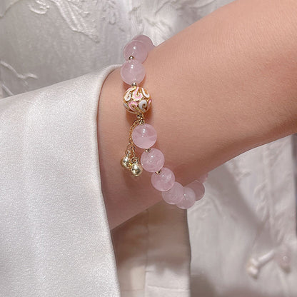 Fox Mask Pink Crystal Bracelet