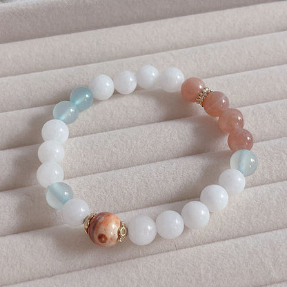 Red Strawberry Crystal Sunstone DIY Bracelet