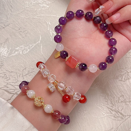 Purple Crystal Bracelet for Women - Elegant Design