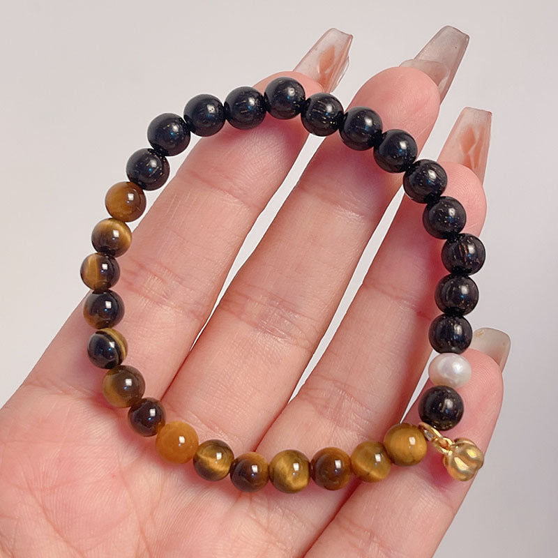 Yellow Wealth God Tiger Eye Stone Unisex Lucky Bracelet