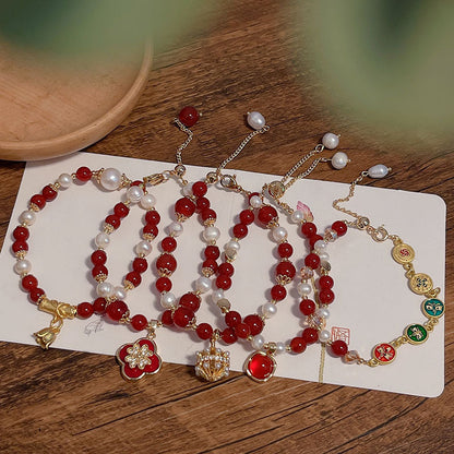 Unique Red Agate Bracelet for Chinese New Year