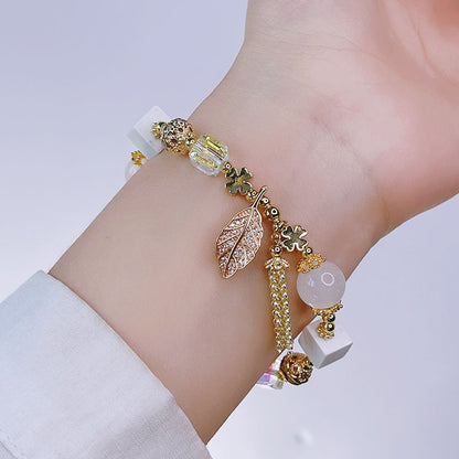 Elegant Leaf Bracelet for Women's Birthday Gift