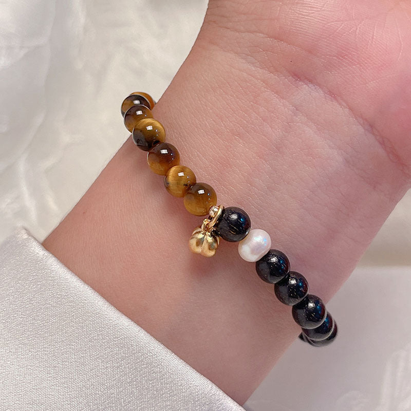 Natural Tiger Eye Yellow Tower Crystal Bracelet